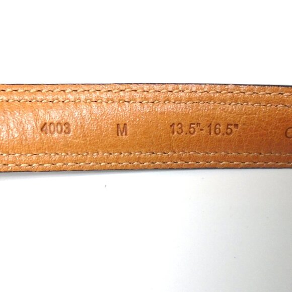 NEW COACH BROWN LEATHER LILAC JACQUARD SIGNATURE C DOG PET COLLAR 4003 SZ MEDIUM - Picture 14 of 14